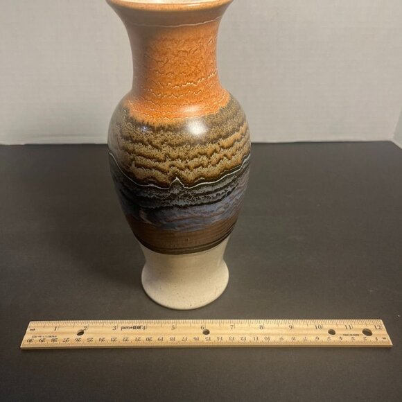 Vintage Royal Haeger Mid-Century Modern Earth Tones Lava Drip Glaze Vase USA - Picture 5 of 6